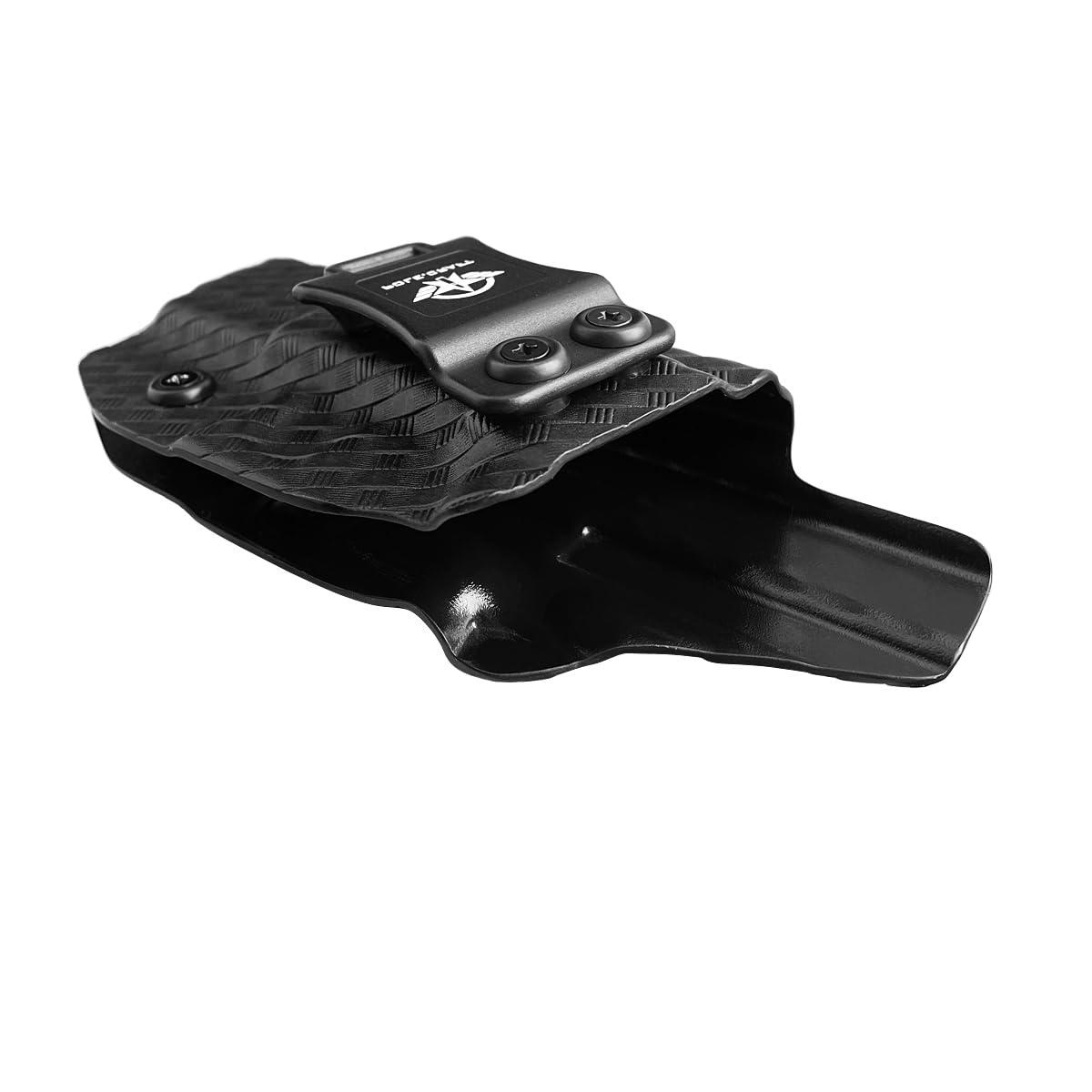 POLE.CRAFT Glock 19 Holster, Carbon Fiber Kydex Holster IWB for Glock 19 19X 23 25 32 45 (Gen 3 4 5) PistolInside Waistband Concealed CarryAdj. Cant RetentionCover Mag-ButtonPOLE.CRAFT (Black, Left Hand)