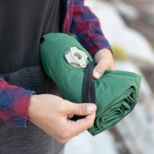 Ryno Tuff Ryno Tuff 24 x 75 in Lightweight Inflatable Camping Sleeping Pad & Camping Pillow Set - Ultralight Insulated Nylon Hiking & Backpacking Travel Gear for Adults - Waterproof Packable Floor Sleeping Mat