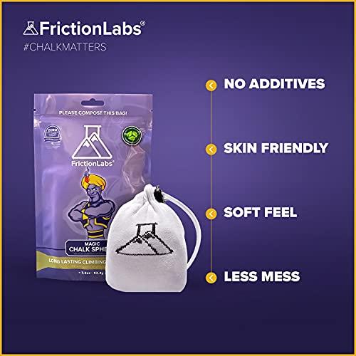 Friction Labs FrictionLabs Magic Chalk Ball, 2.2 oz - Premium Gym Chalk In Refillable Sock - Non Toxic - Great for Climbing, Gymnastics, Weightifting, Crossfit, Pool, Training