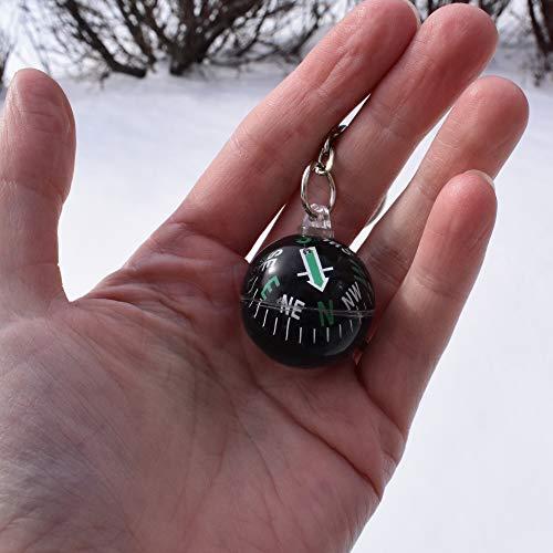 AceCamp AceCamp Munkees Ball Compass Keychain, Small Useful Outdoor Tool Gift, Hiking Key Ring, Camping, Backpacking, Portable Survival Gadget, Explore, Kids Navigation Equipment, Direction, Mini