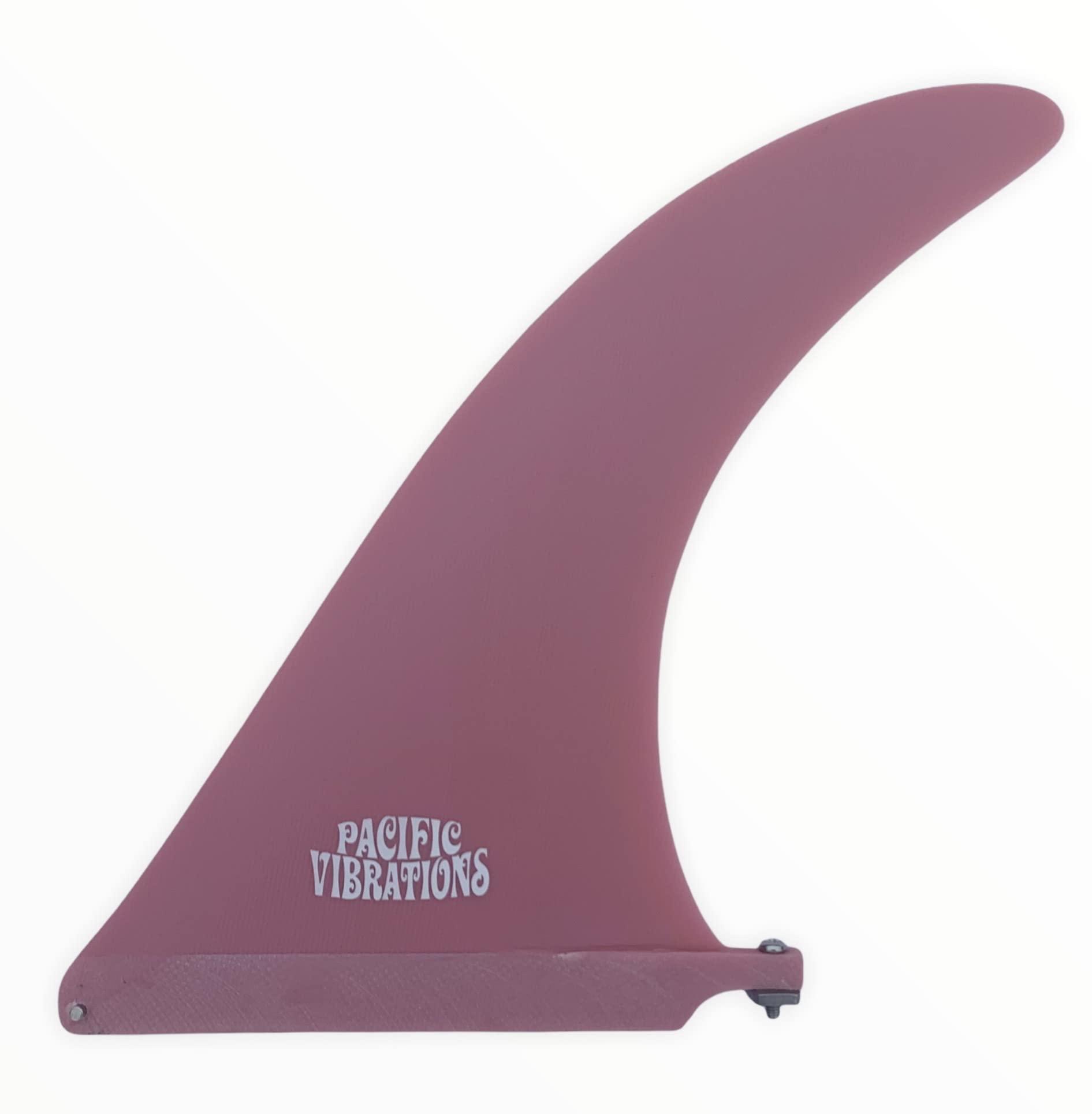 PACIFIC VIBRATIONS PACIFIC VIBRATIONS Longboard FIN Surfboard Greenough 4a Template Fiberglass (Black, 9\")