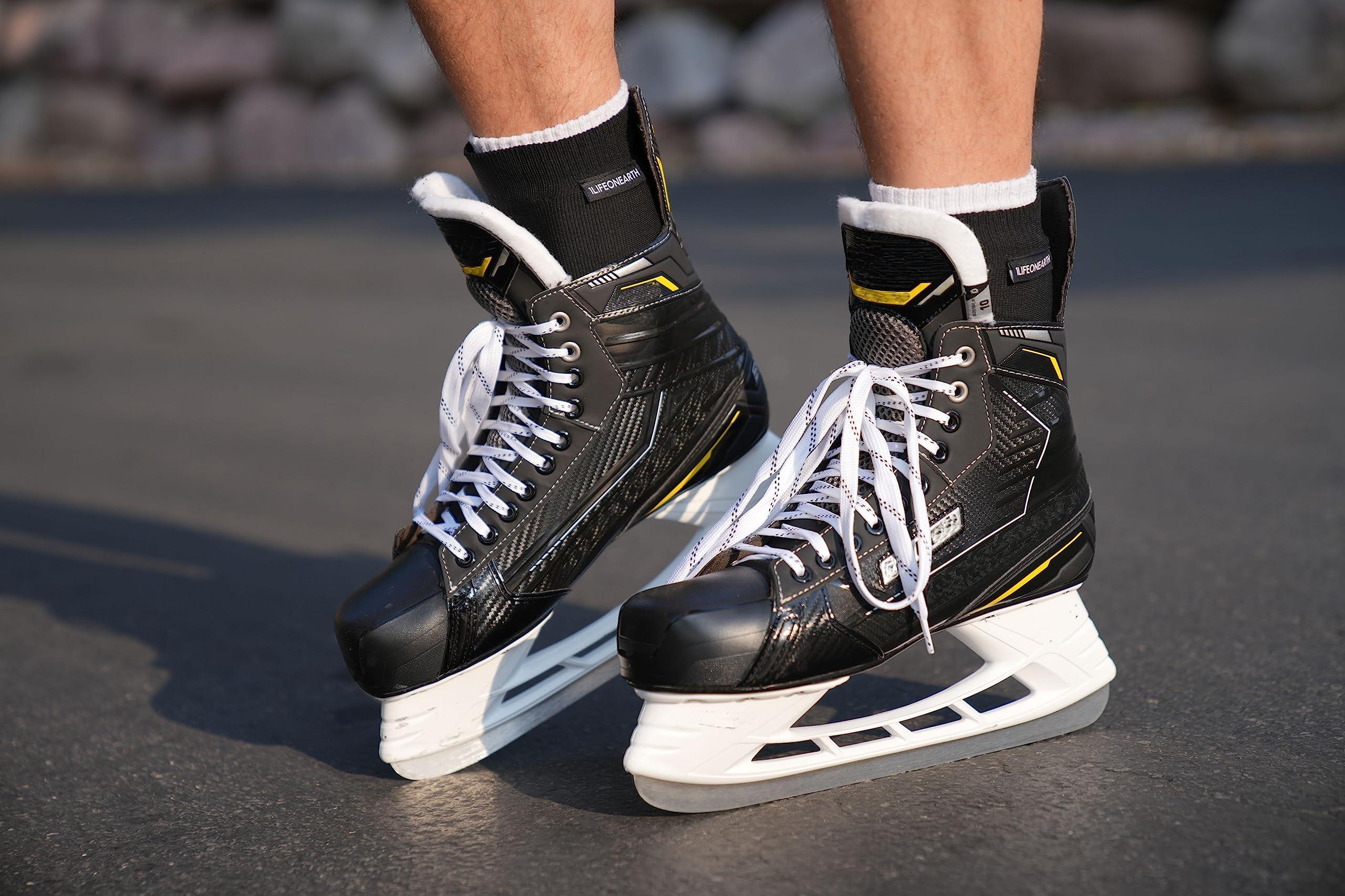 1Lifeonearth 1Lifeonearth Ice Skate Ankle Pads, Cushioned/Padded Ankle Sleeves used to reduce ankle pain during Ice Skating and Hockey (PAIR)