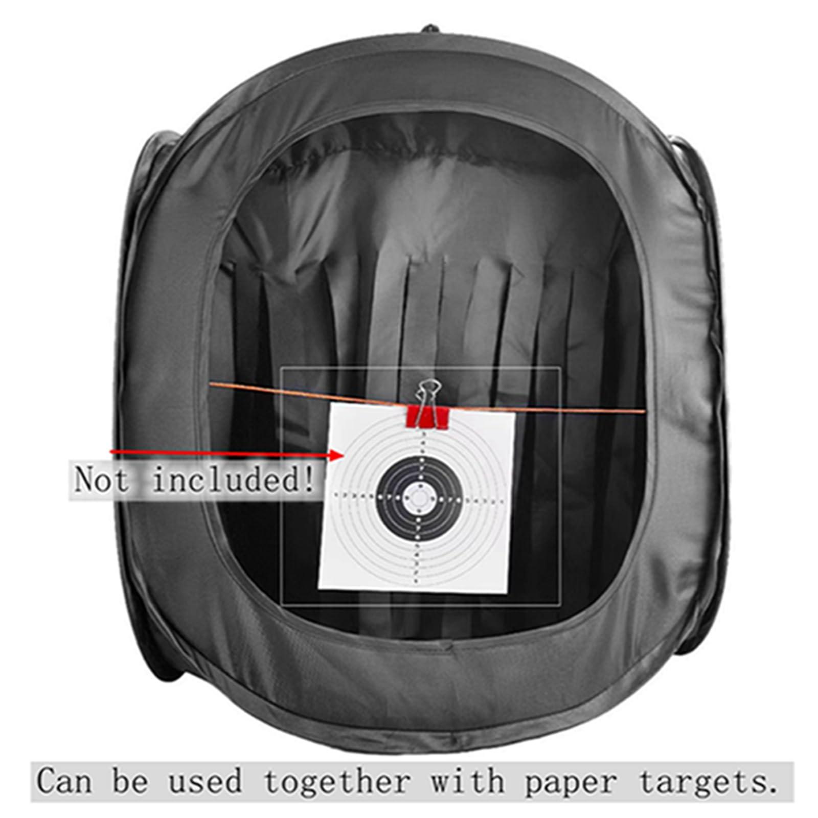 Wingswinmax Wingswinmax Foldable Airsoft Target Tent Trap Slingshot BB Trap Net Auto Pop-up Shooting Target Tent BB Target Holder Case Thicker Material-Black