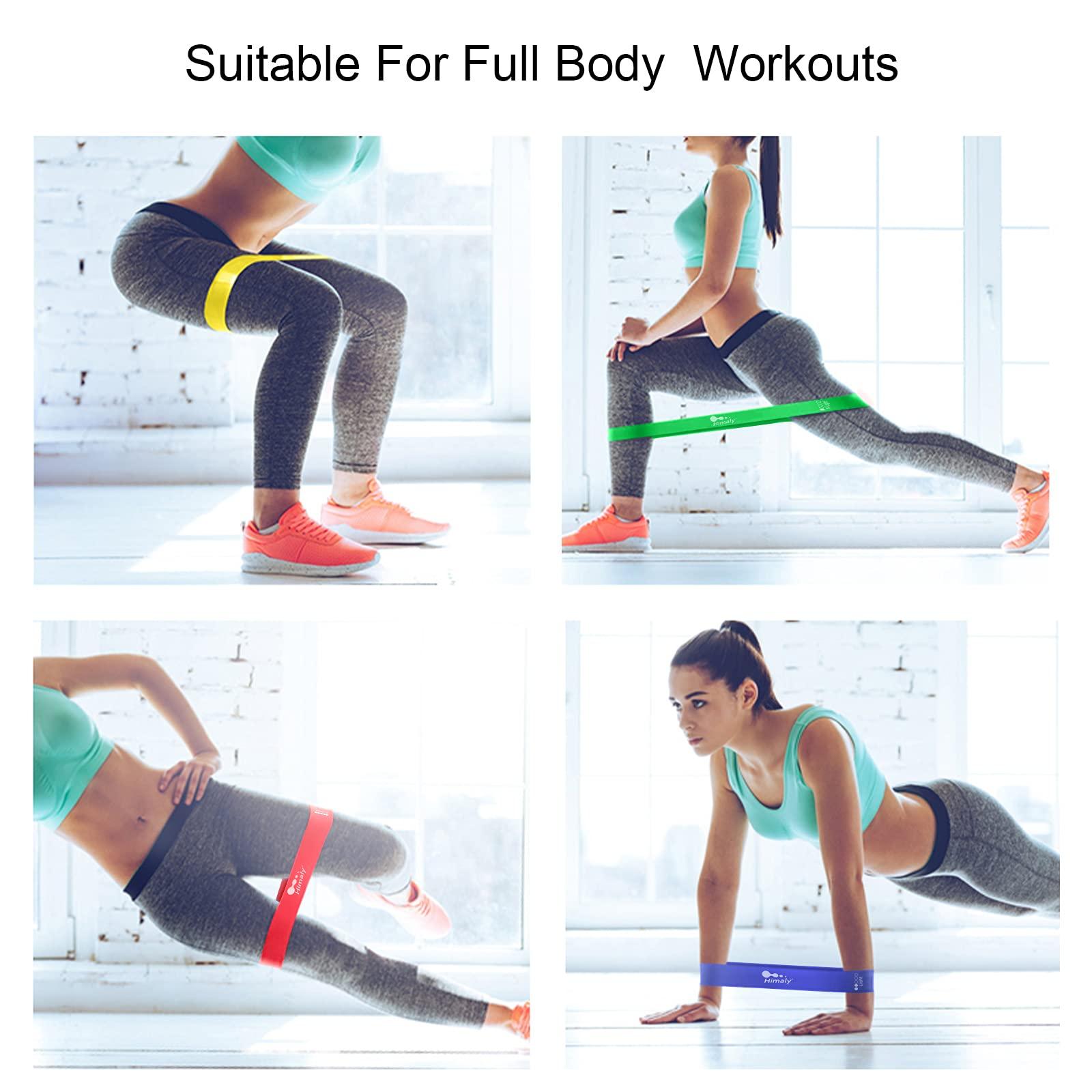 himaly Himaly Resistance Bands Loop Exercise Bands Set with 5 Resistance Levels Elastic Bands for Training, Yoga, Set of 5 Pcs