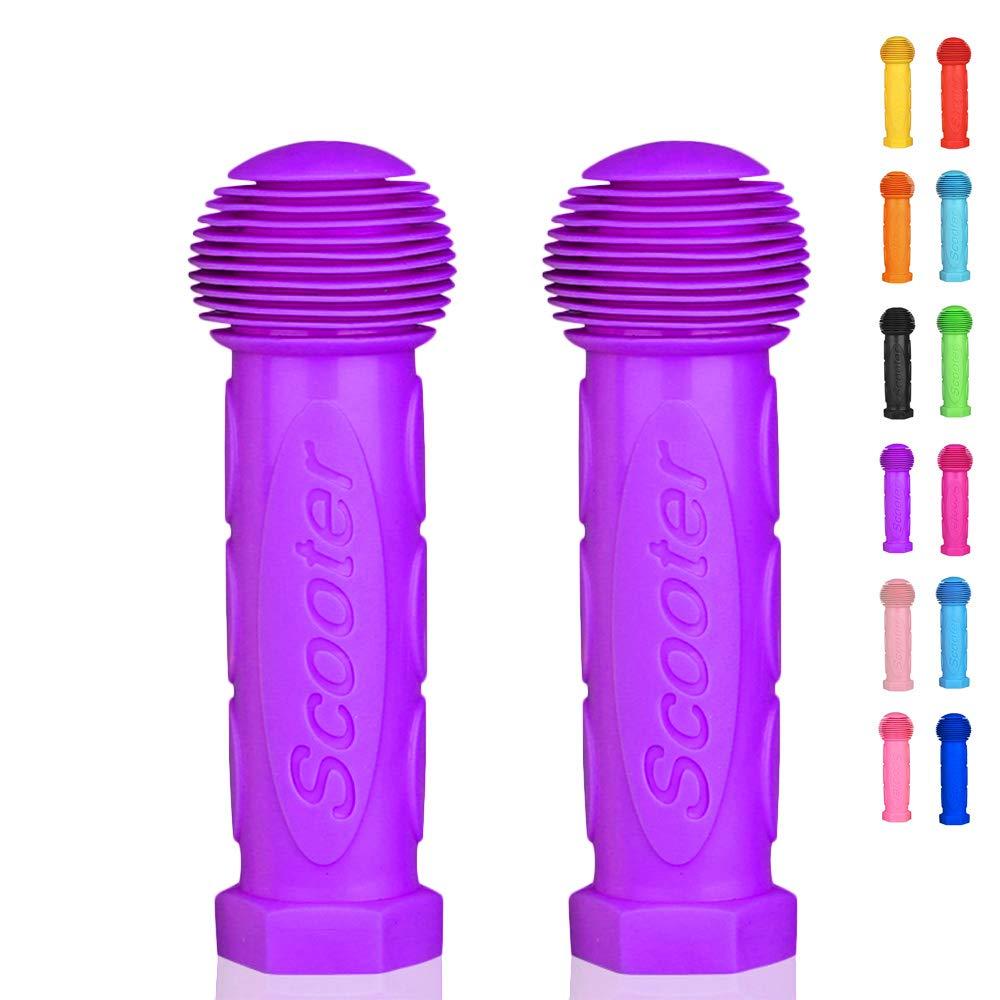OTFAITP OTFAITP Scooter Grip Handlebar 1 Pair Bicycle Grip Fit for 2-3-4 Wheels Kid Kick Scooters,Children Bike,Rocking car,Drifting Scooter,Swing Scooter,Push Cart (Purple)