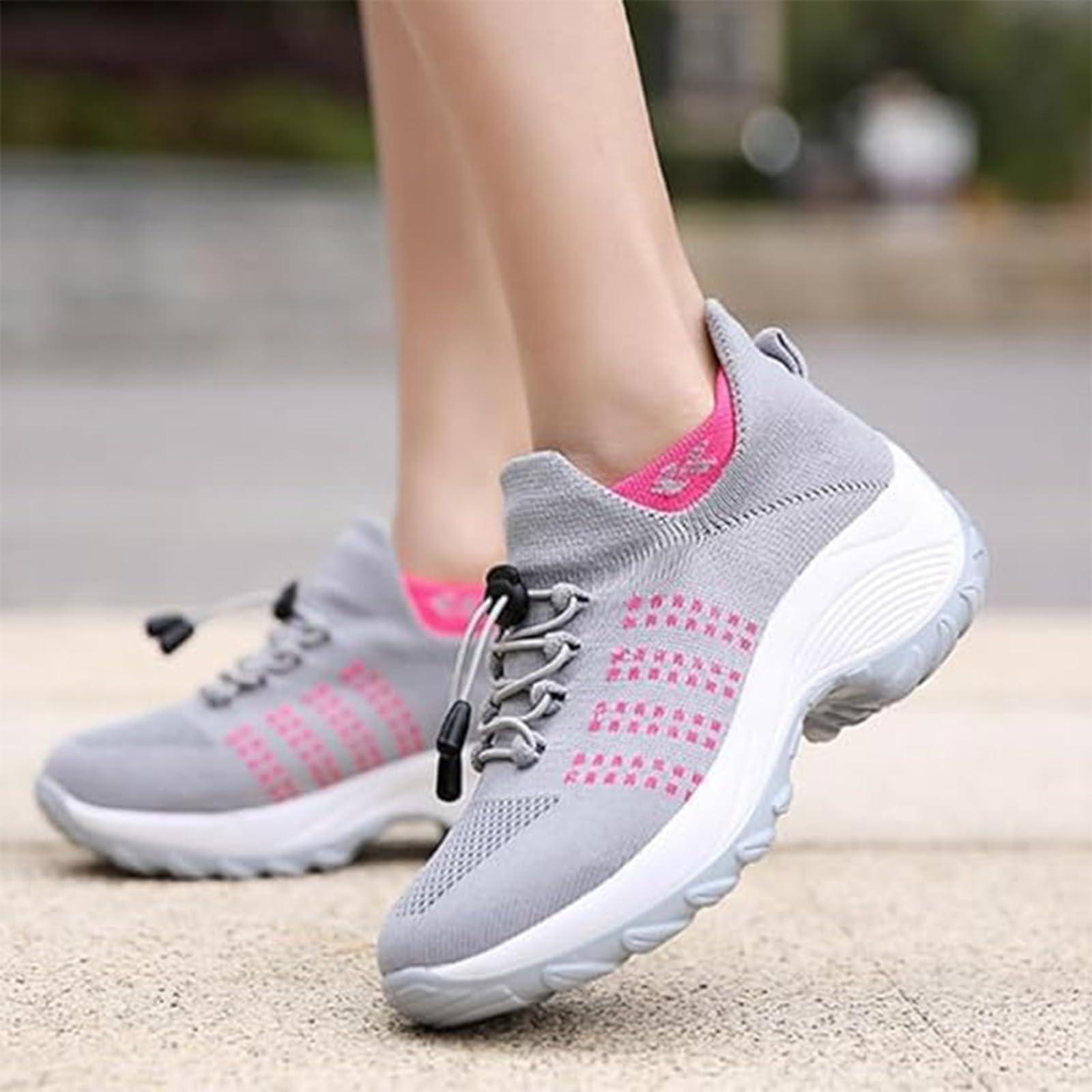 NineFit Basics Comfortwear Ortho Stretch Cushion Shoes for Women,Comfort Wear Ortho Shoes,Comfortorthowear Shoes for Women Plantar Fasciiti (BIack,7)