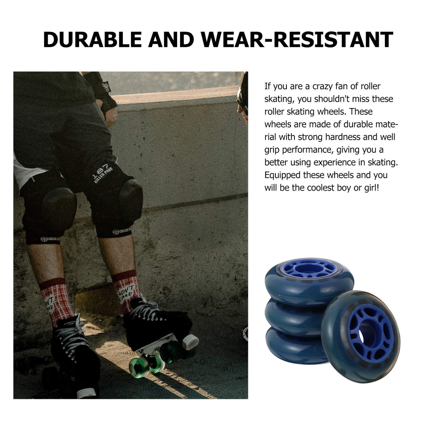 BESPORTBLE BESPORTBLE 4pcs Pulley Skates Accessories Skateboard Replacement Parts Outdoor Skates Indoor Roller Skate Wheels Inline Roller Wheels High Elasticity Child Polyurethane Pu Supplies