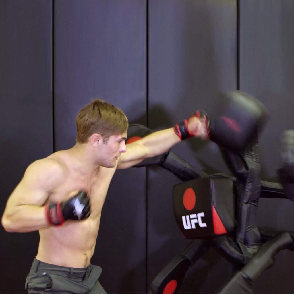BAS UFC BAS Body Action System Deluxe - Professional Freestanding Home Training Equipment System for MMA, Kickboxing, Muay Thai and Martial Arts - Adjustable Punching and Kicking Pads