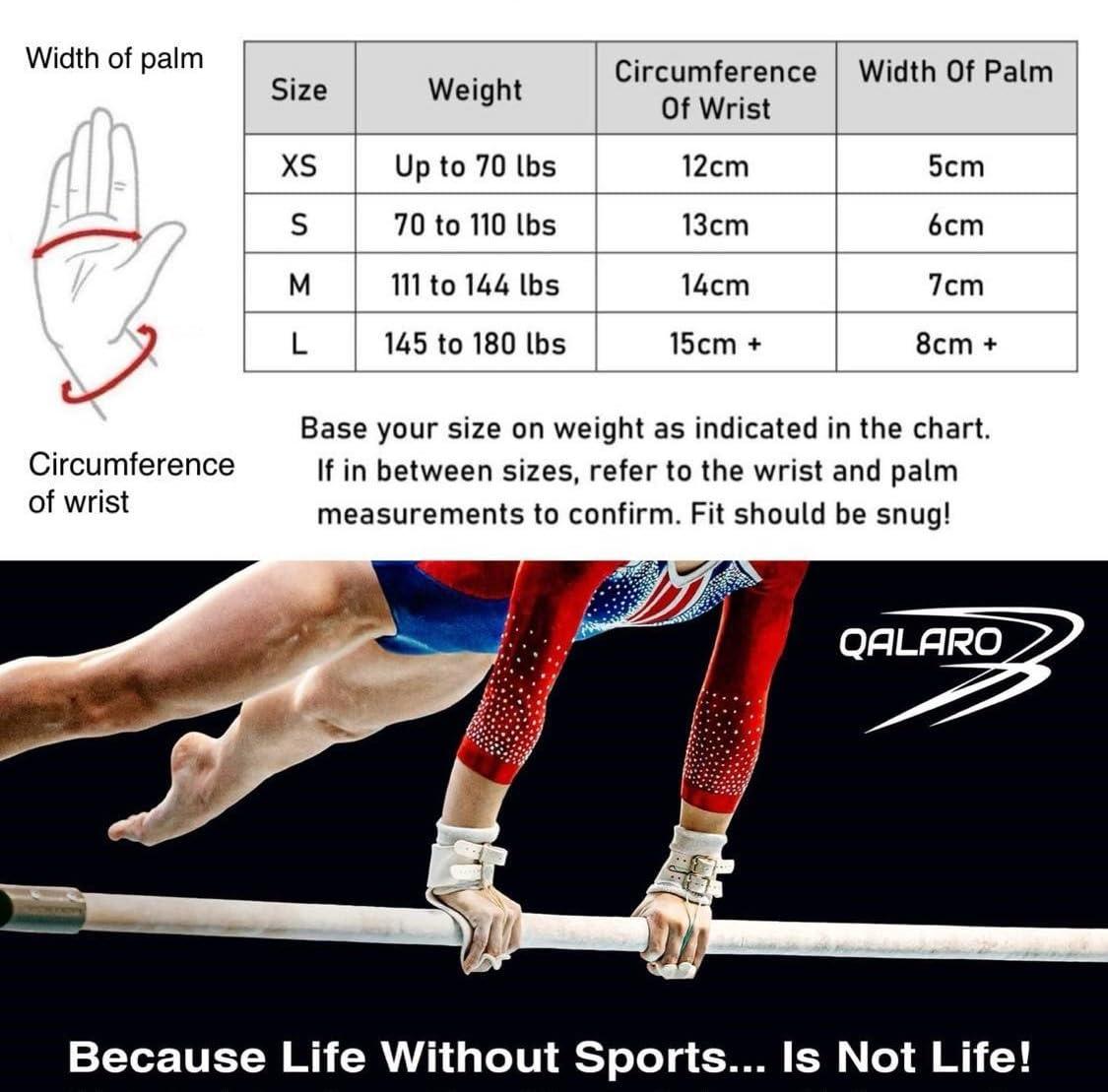 QALARO QALARO Suede Wrist Supports (Pair) with Bag | Gymnastics, Acrobatics, Cheer Adjustable Wrist Guards | Wrist Injury Prevention | Wrist Support Brace | Hand Wraps