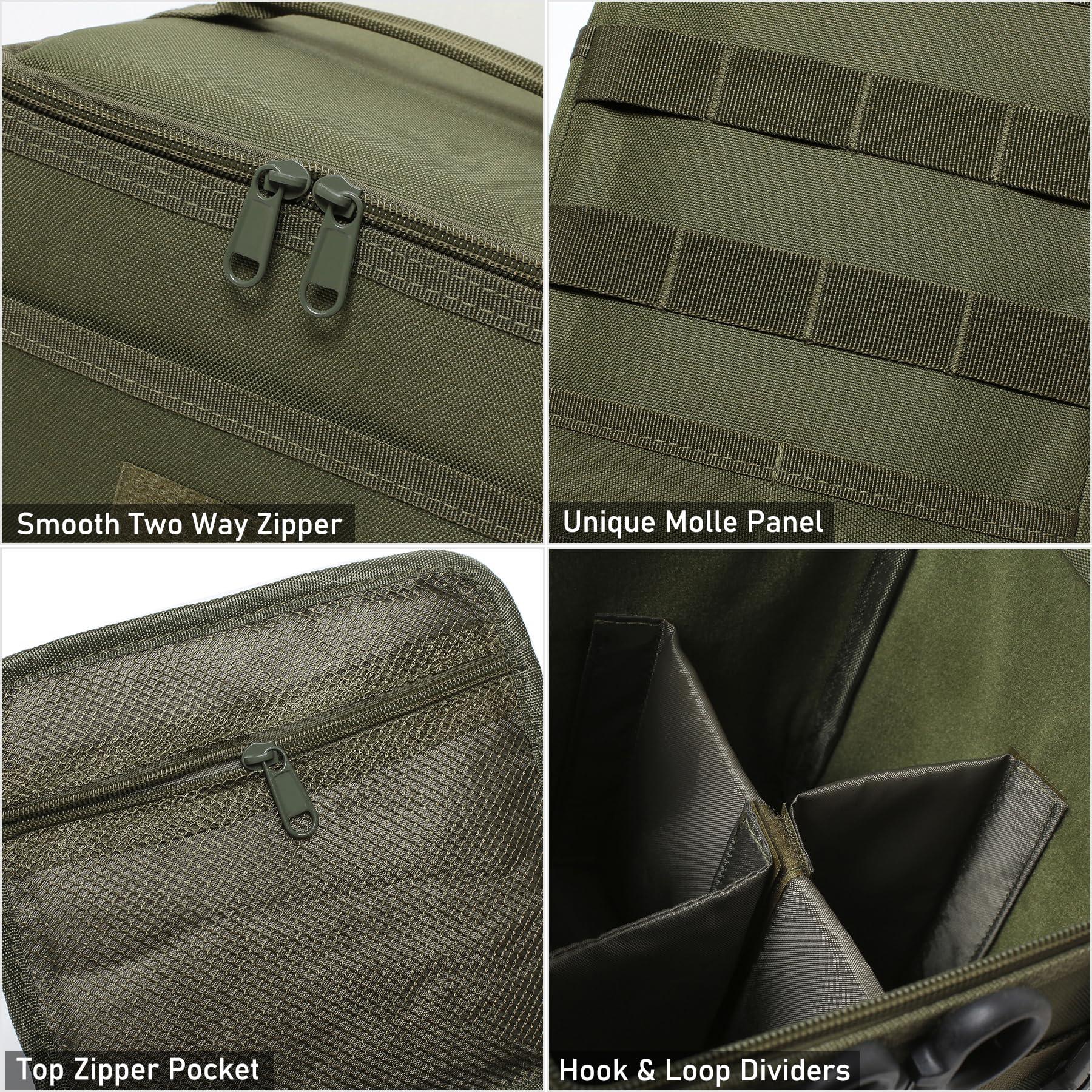 Lemubeane Lemubeane Tactical Camping Storage Bag 7L Utility Tote Bag Trunk Organizer (OD Green)