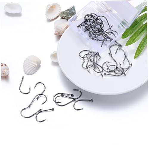 BESPORTBLE BESPORTBLE High Carbon Steel Fishing Treble Hooks Set 100 Pcs for Bass Pike Freshwater Saltwater Sturdy and Non-Corrosive