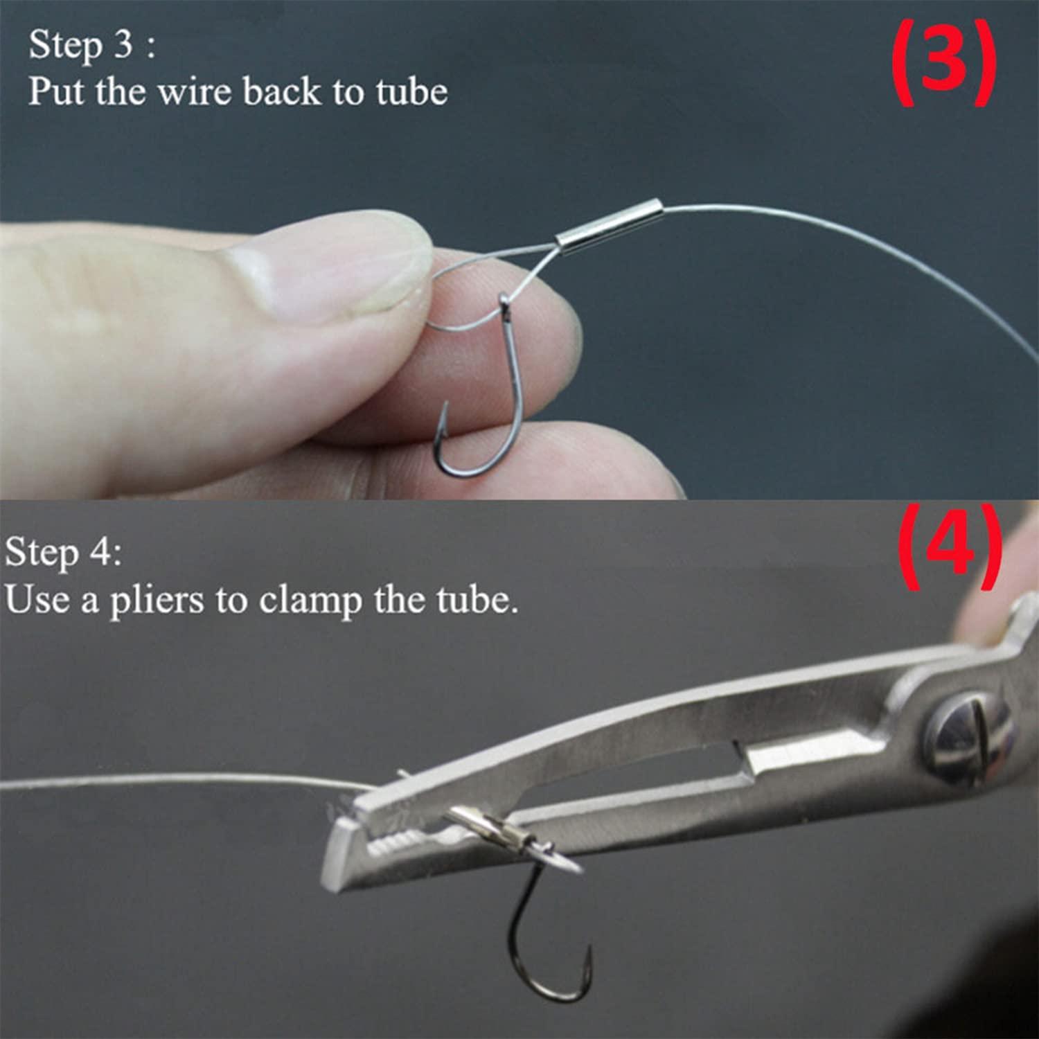 Zikablle Zikablle 200pcs Single Barrel Crimp Sleeves Fishing Line er Silver Copper Tube Fishing Wire Sleeves Rigging Tackle Wire Rope Clips Tube Connector (1.6mm)