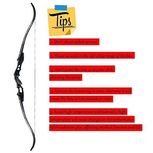 TBOW TBOW 62 ILF Recurve Bow with Gordon Limbs 30-60Lbs for Adult Archery Competition Athletic Right Hand (50Lbs)