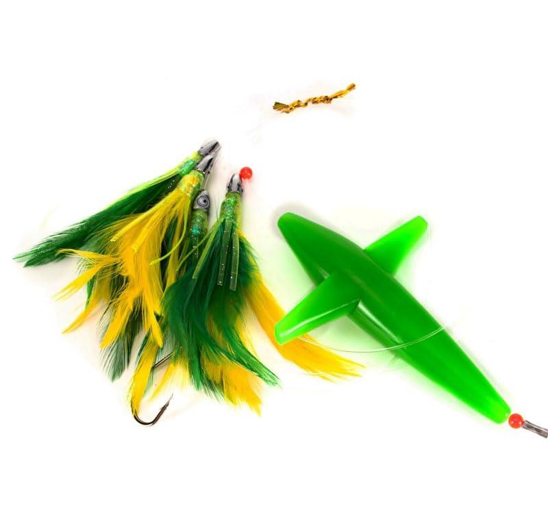 Cuoyuqie Cuoyuqie 1 Set Daisy Chain Bait Rig Bird Tuna Marlin Fishing Trolling Lures Squid