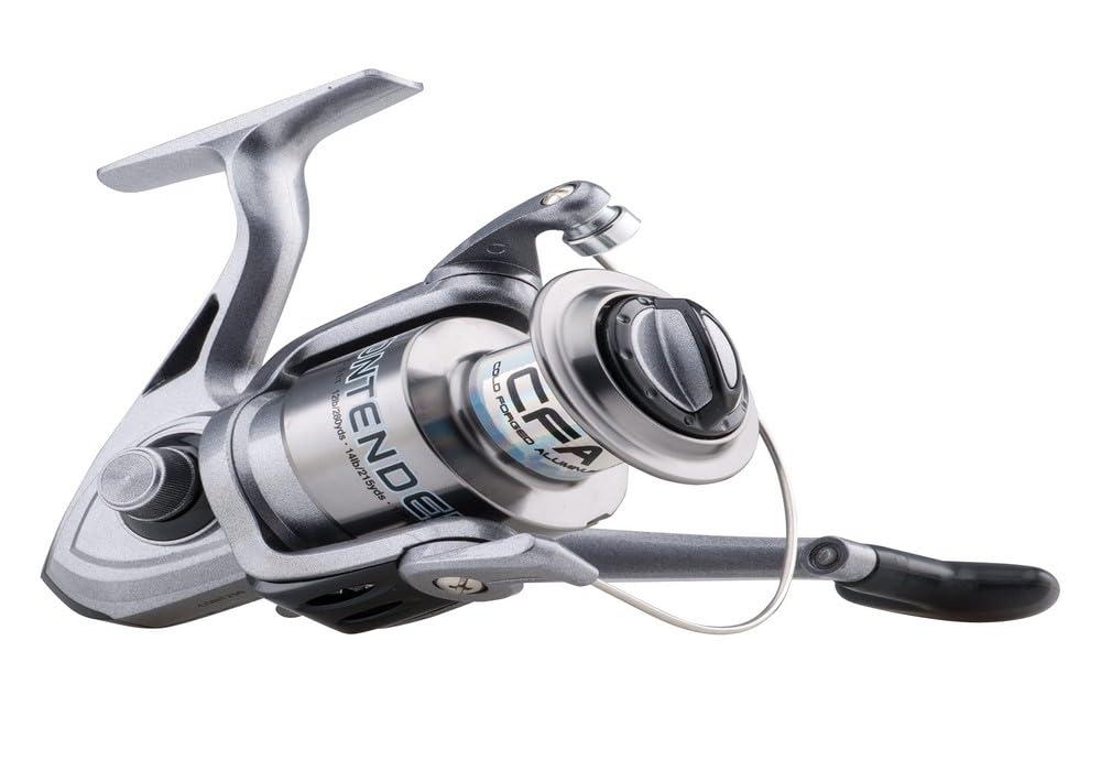 Shakespeare Shakespeare Contender Spinning Fishing Reel, Size 60, Instant Anti-Reverse, Oil Felt Front Drag System, Durable Aluminum Spool