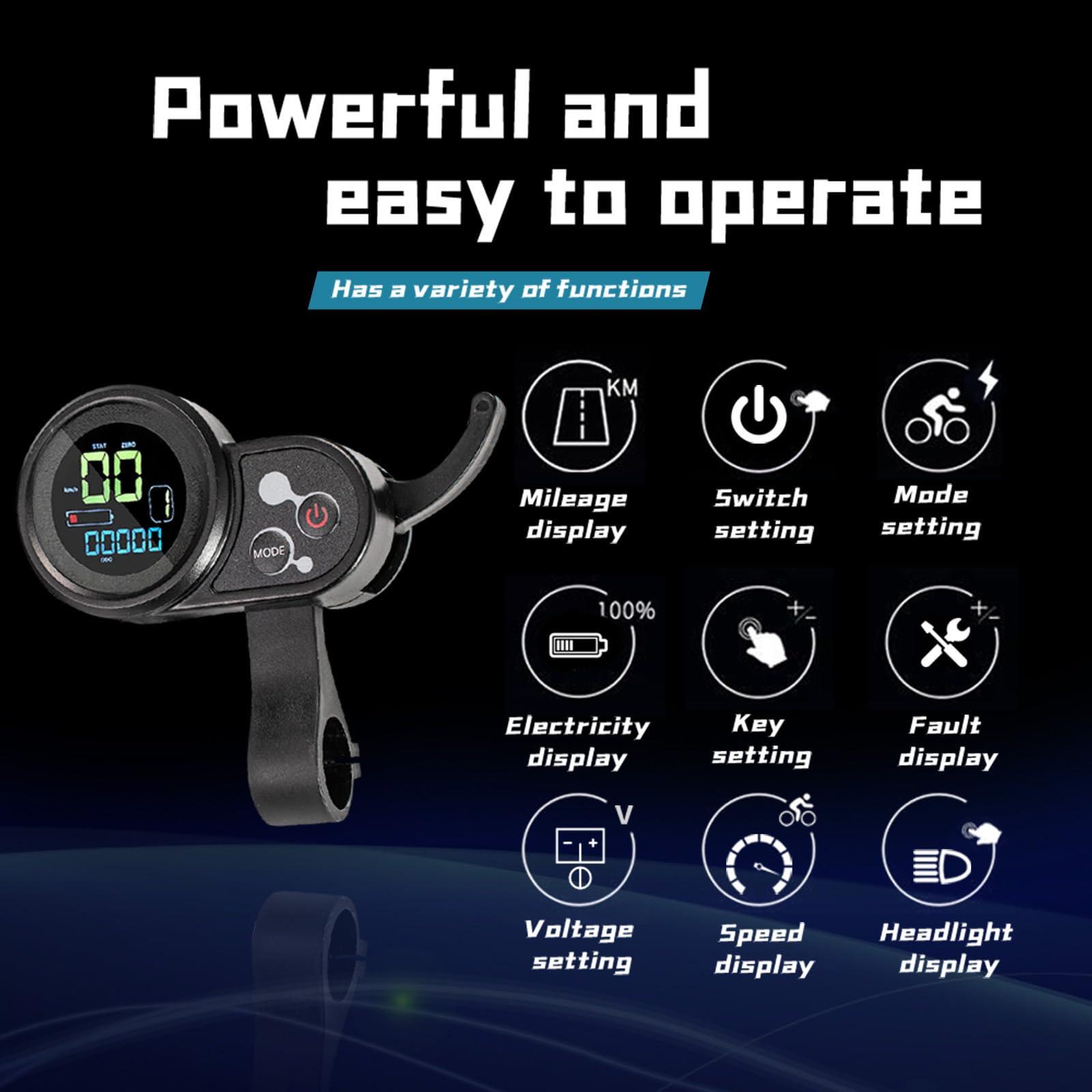 CSBST CSBST 24V 36V 48V Electric Scooter Controller Kit 350W Ebike Brushless Motor Controller Ebike Display with Thumb Throttle Electric Scooter Speed Controller Electric Bike Bicycle Controller