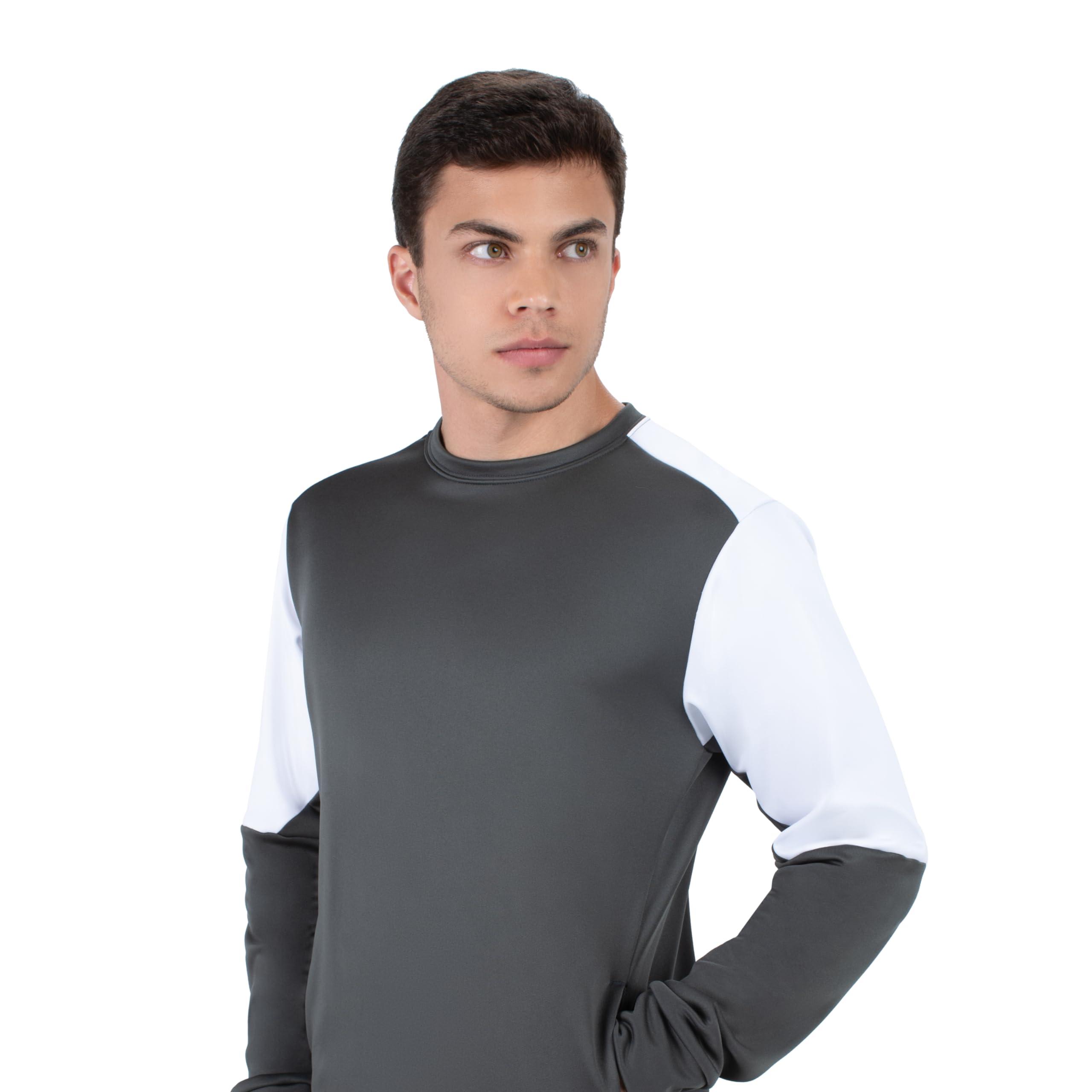 Holloway Holloway Men's Momentum Team Fleece Crew, Columbia Blue/White