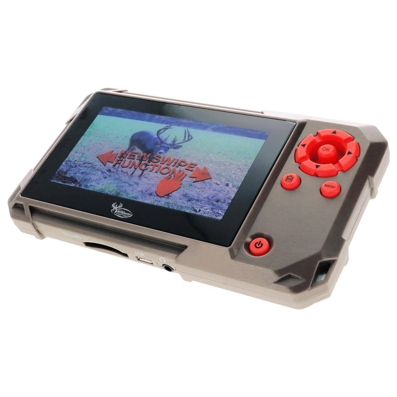 Wildgame Innovations WILDGAME INNOVATIONS Trail Pad Swipe | VU60 SD Card Viewer for Hunting & Wildlife Observation | Compact Water-Resistant Memory Card Reader with 4.3\" Touch Screen, Dark Green