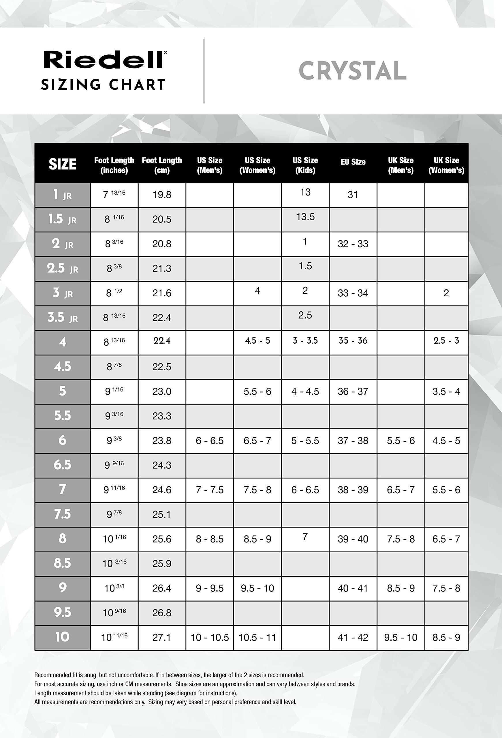 Riedell Riedell Crystal Ice Skates - Youth Competitive Figure Ice Skates with Stainless Steel Eclipse Vesta Blade | White | Size 3 JR D Width