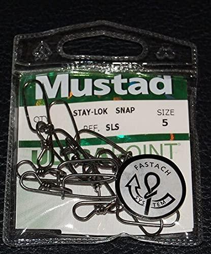 steel-charms 8 Pack Mustad Ultra Point Stay Lock Snaps SLS-5 Safety Snap Size 5