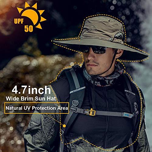 Cooltto Cooltto Wide Brim Sun Hats with Waterproof Breathable for Fishing, Hiking, Campingfor Men Women Kids Army Green