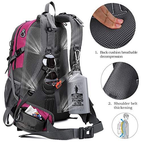 FENGDONG FENGDONG 40L Waterproof Lightweight Outdoor Daypack Hiking,Camping,Travel Backpack for Women Men Pink