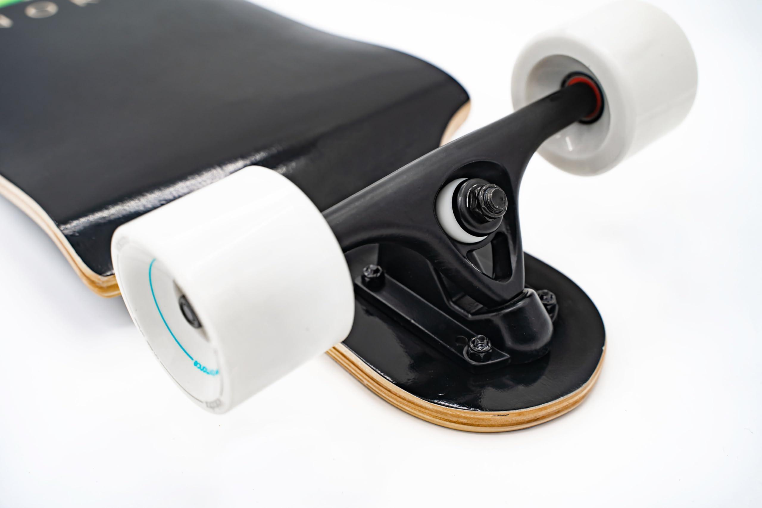 MINORITY MINORITY Downhill Maple Longboard Skateboard | 40-inch Drop Trough Deck | Made for Cruising Ride (Tropical)