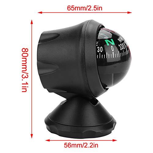 Hakeeta Car Compass, Night Vision Electronic Digital Compass, Direction Guidance for Boat Vehicle, Can be Decorative Ornament or Birthday Present, Pivoting Compass, Stick, Easy to Read, Black