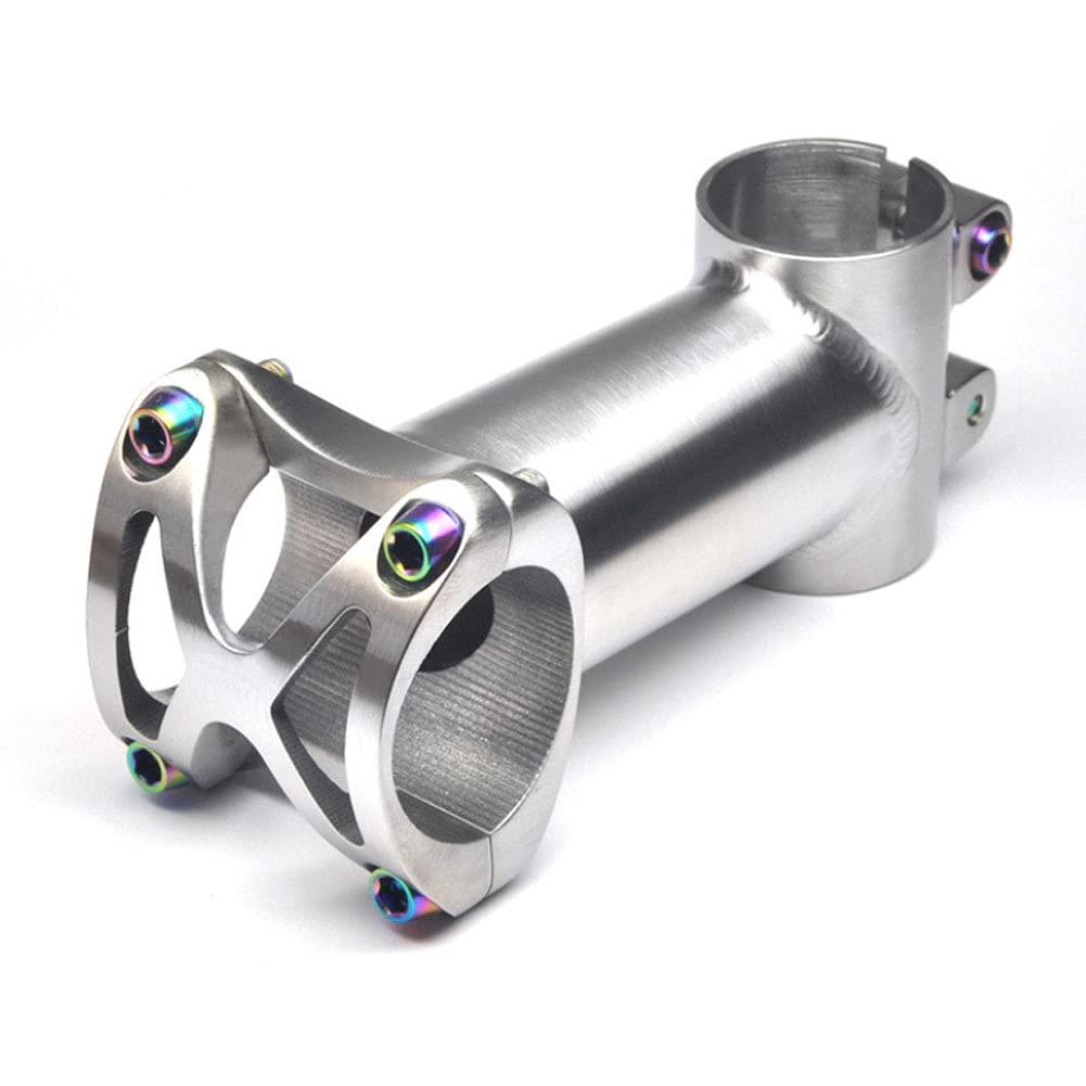 Chestnut-YX Chestnut-YX Titanium Bicycle Stem Bike Stem 25.4mm/31.8mm 5 Degree Bike Handlebar Stem for Mountain Bike Road Bike BMX MTB,Stem X Length 50/60/70/80/90/100/110/120mm (25.4mm, 100mm)