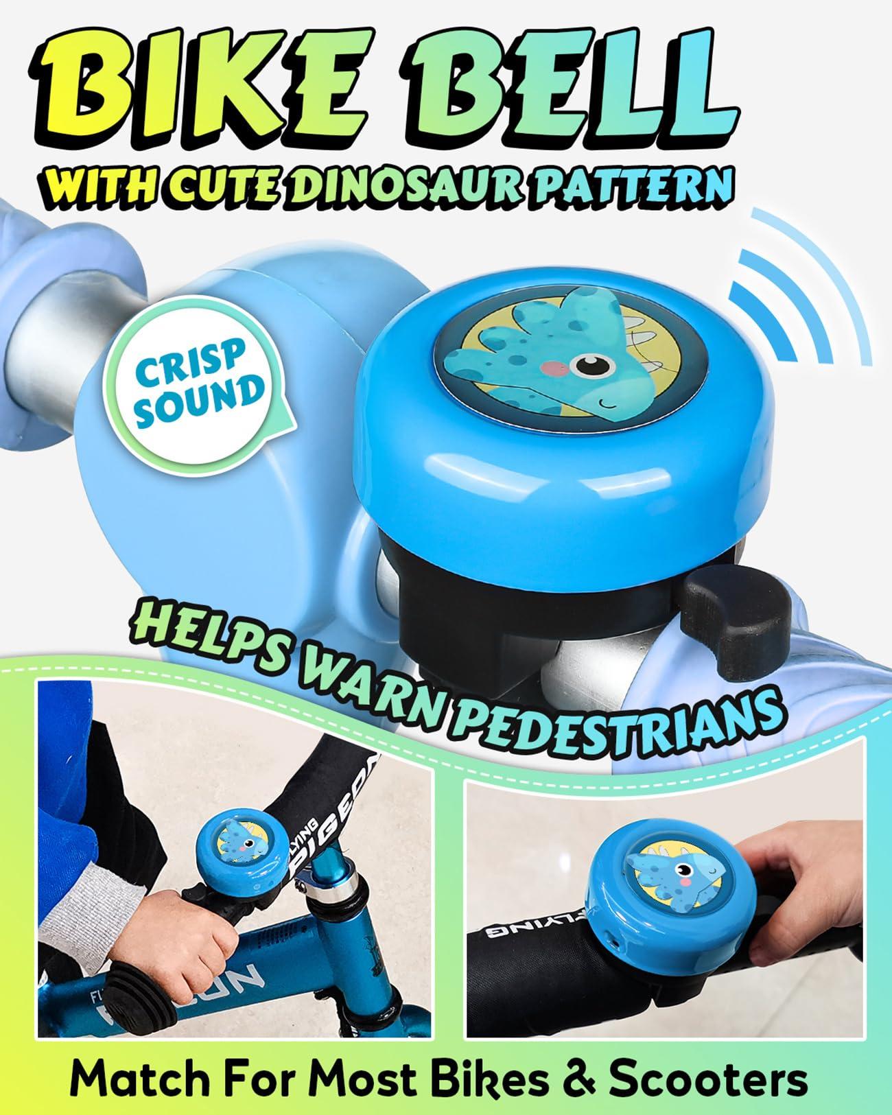 VICTGOAL VICTGOAL Toddler Kids Bike Helmet Lightweight 3D Children Bicycle Helmet for Boys and Girls Age 3-8 for Multi-Sport Scooter Cycling Skating (Blue-Set with Bell)