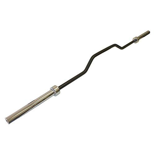 Ader Sporting Goods Ader Olympic 7' Black Cambered Bench Press Bar With Chrome Sleeve