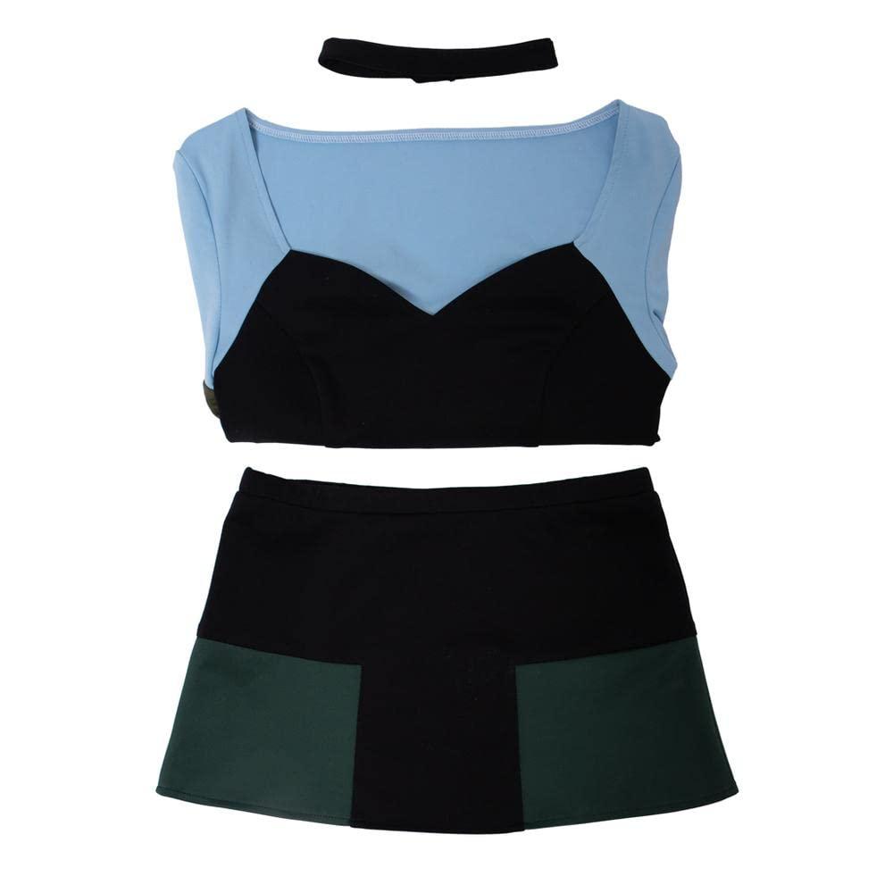 VEECOOCOS VEECOOCOS Total Drama Island Gwen Cosplay Costume Girls Crop Top and Mini Skirts Halloween Outfits-L