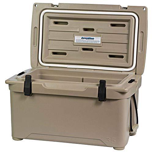ENGEL Engel Coolers ENG35 Cooler | 36 Can High Performance Durable Seamless Rotationally Molded Ice Box for Camping, Hunting, and Fishing - Tan