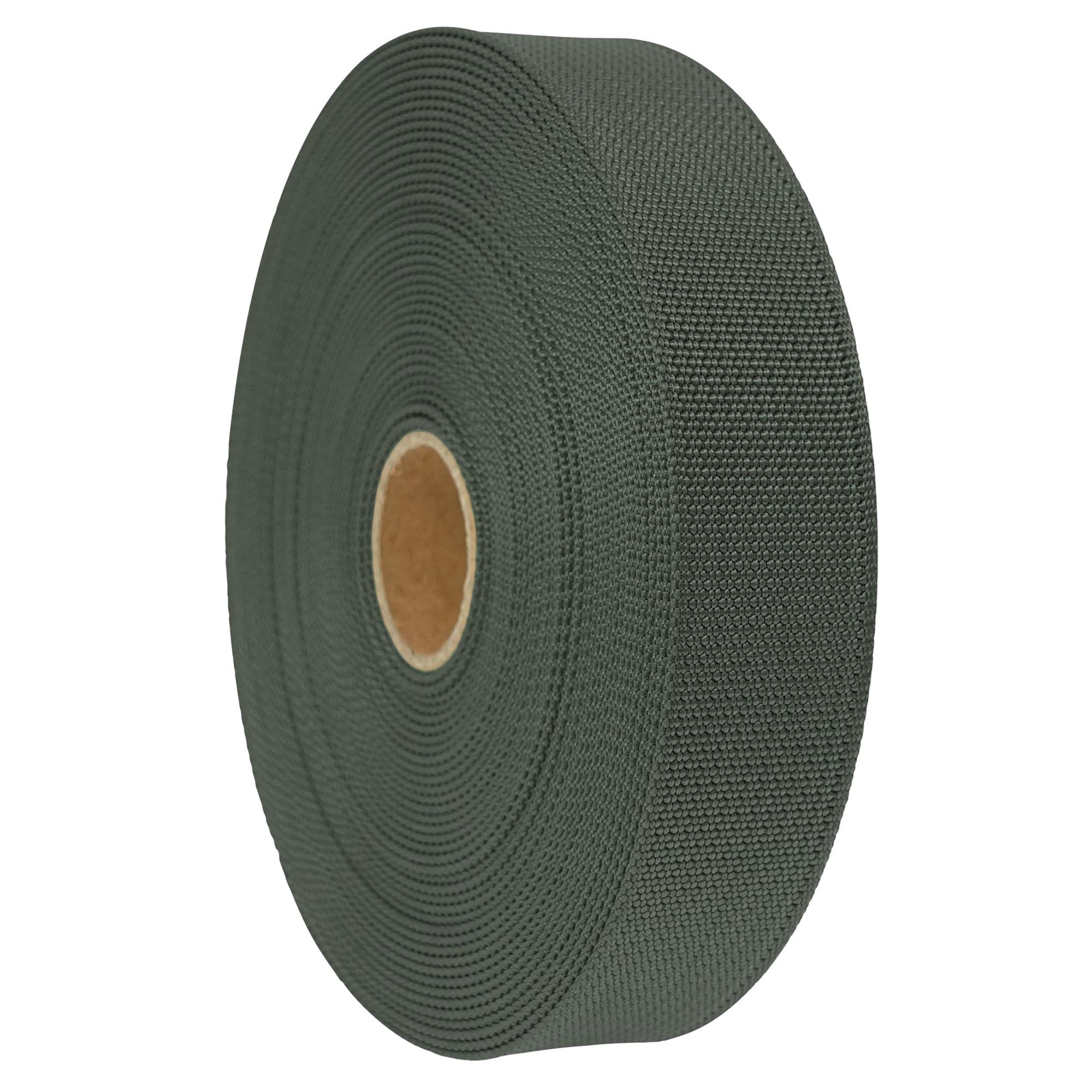 GM CLIMBING GM CLIMBING MIL-W-17337 Nylon Webbing Flat MilSpecs 1200Lbs for Tactical Goods, Backpack Straps, Loops, Slings, PALS MOLLE Webbing Adapter 1 inch x 30Ft / 10 Yards Ranger Green