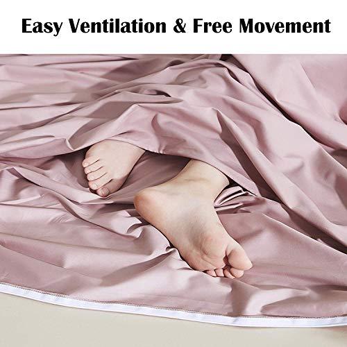 Cozysilk Cozysilk Brand - GANNAFEE Cotton Sleeping Bag Liner with Zipper - 100% Cotton Travel Sheet Sleep Sack Adult - Travel Sleeping Bag for Hotels Camping Hiking (Single Luxury - 41 x 87 inch, A-Dark Grey)