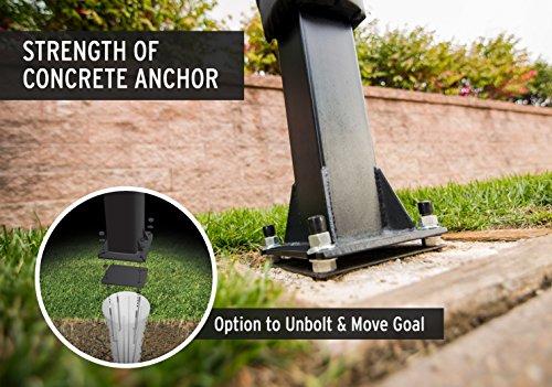 Silverback Silverback 60" In-Ground Basketball System with Adjustable-Height Tempered Glass Backboard and Pro-Style Breakaway Rim