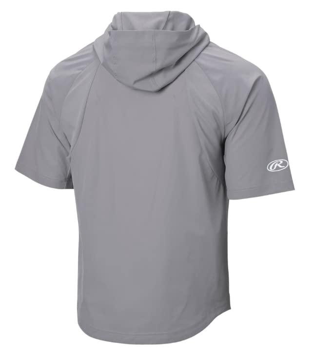 Rawlings Rawlings Men\'s Standard Adult Color Sync Short Sleeve Jacket, Medium, Blue Grey