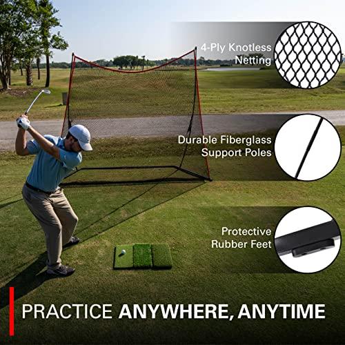 Rukket Sports Rukket Haack Golf Net | Practice Driving Indoor and Outdoor | Golfing at Home Swing Training Aids | by SEC Coach Chris Haack | Choose from 10x7 Hitting Net, 7x7 Hitting Net, or Protection Side Nets