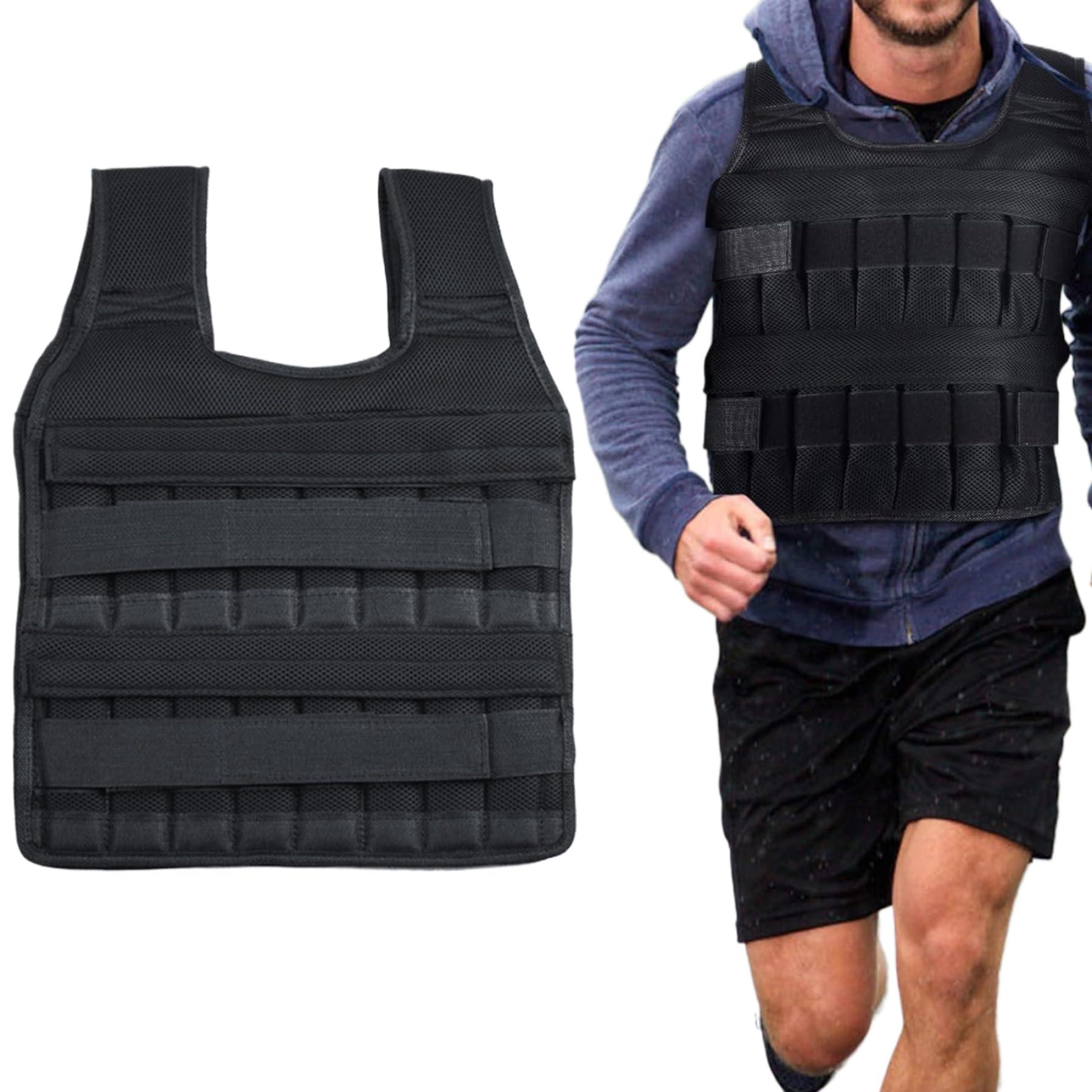 Wedhapy Weighted Vest for Men Women UP to 35KG Weighted Vest Breathable Weighted Shirt with 32 Weight Pocket Padded Strength Training Weight Vests, No Weights