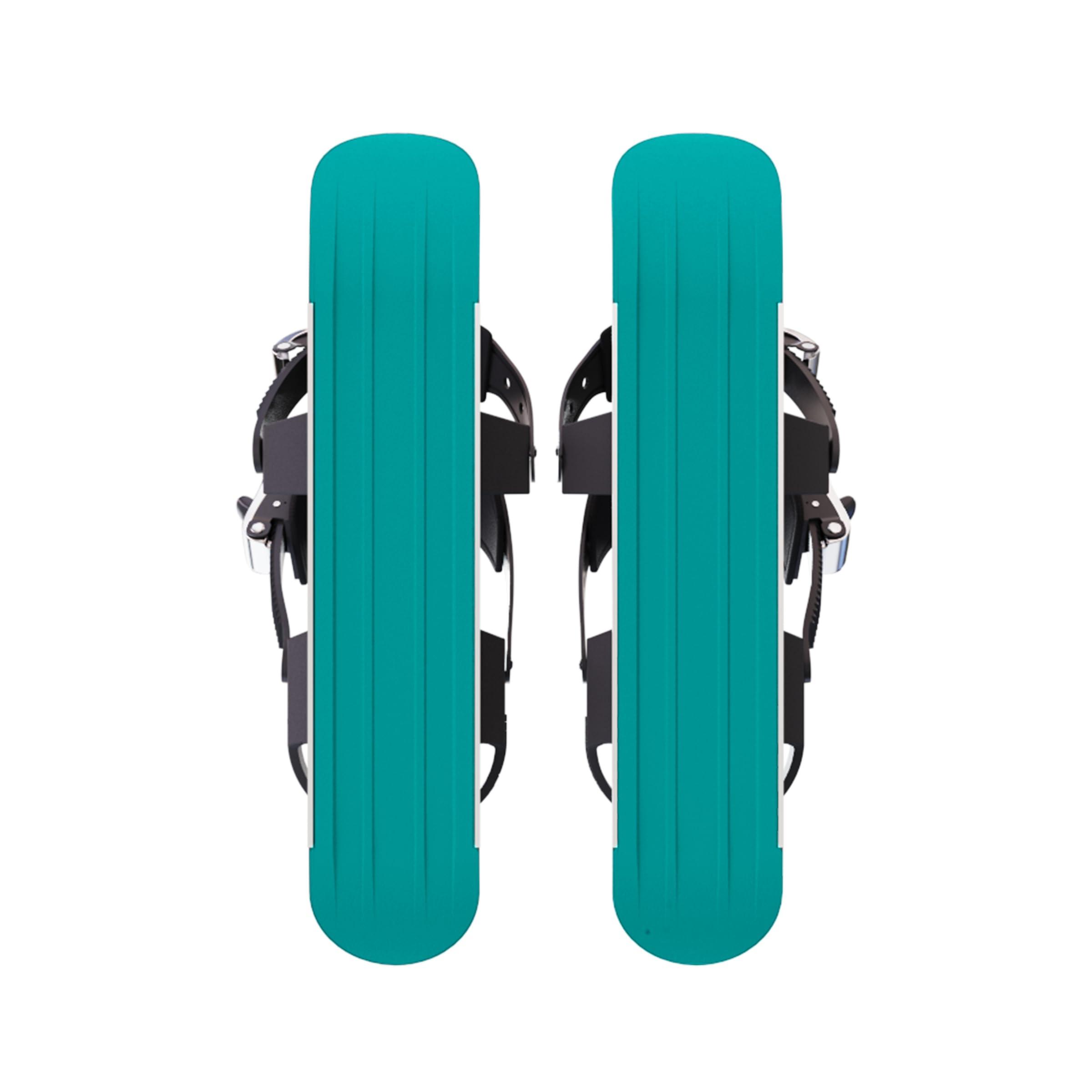 Snowfeet Snowfeet PRO - Mini Short Ski Skates for Snow | Skis for Winter Shoes | Short Snowskates Snowblades Skiboards | The Real Original (Turquoise)