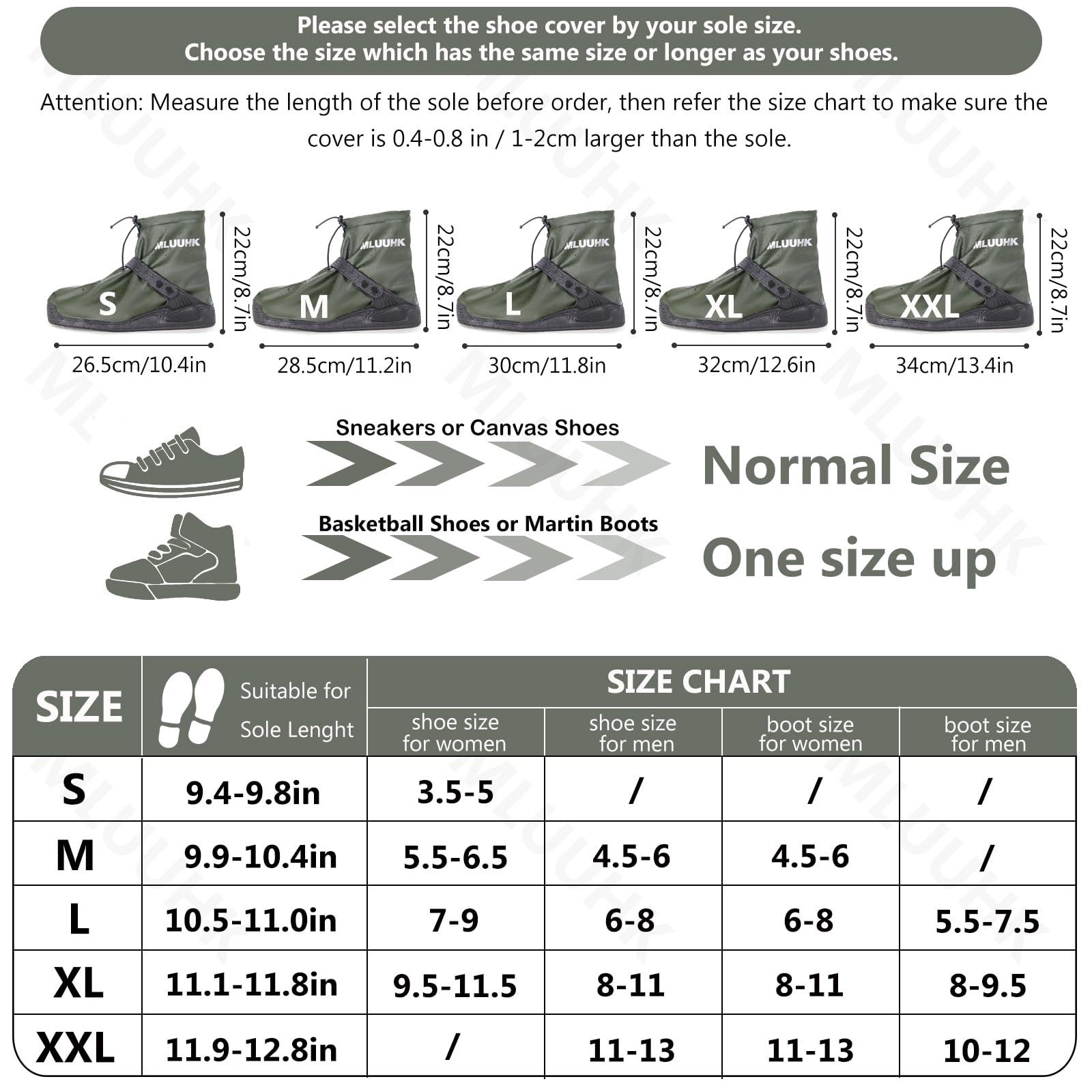 MLUUHK MLUUHK Waterproof Boot Covers, Reusable Rain Shoe Covers Non-Slip Waterproof Shoes Boots for Outdoor Cycling Camping Fishing Travel (Green, M)