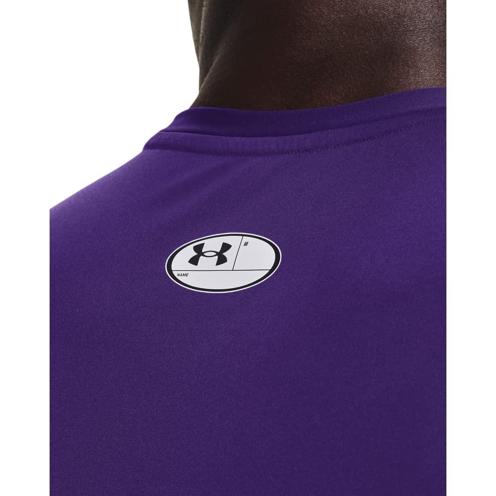 Under Armour Under Armour Men's Armour HeatGear Compression Sleeveless T-Shirt, Purple (500)/White, Large