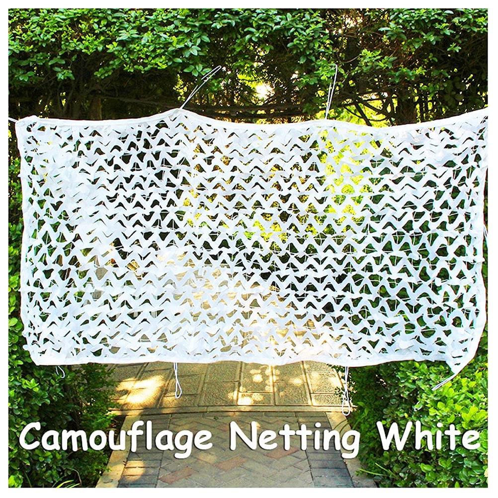 bandezid bandezid White Camo Netting Camouflage Net Woodland Bulk Roll for Hunting Shooting Camping Military Decoration Sunscreen Nets Various Sizes-White Camouflage net 4x8m(13x26ft)