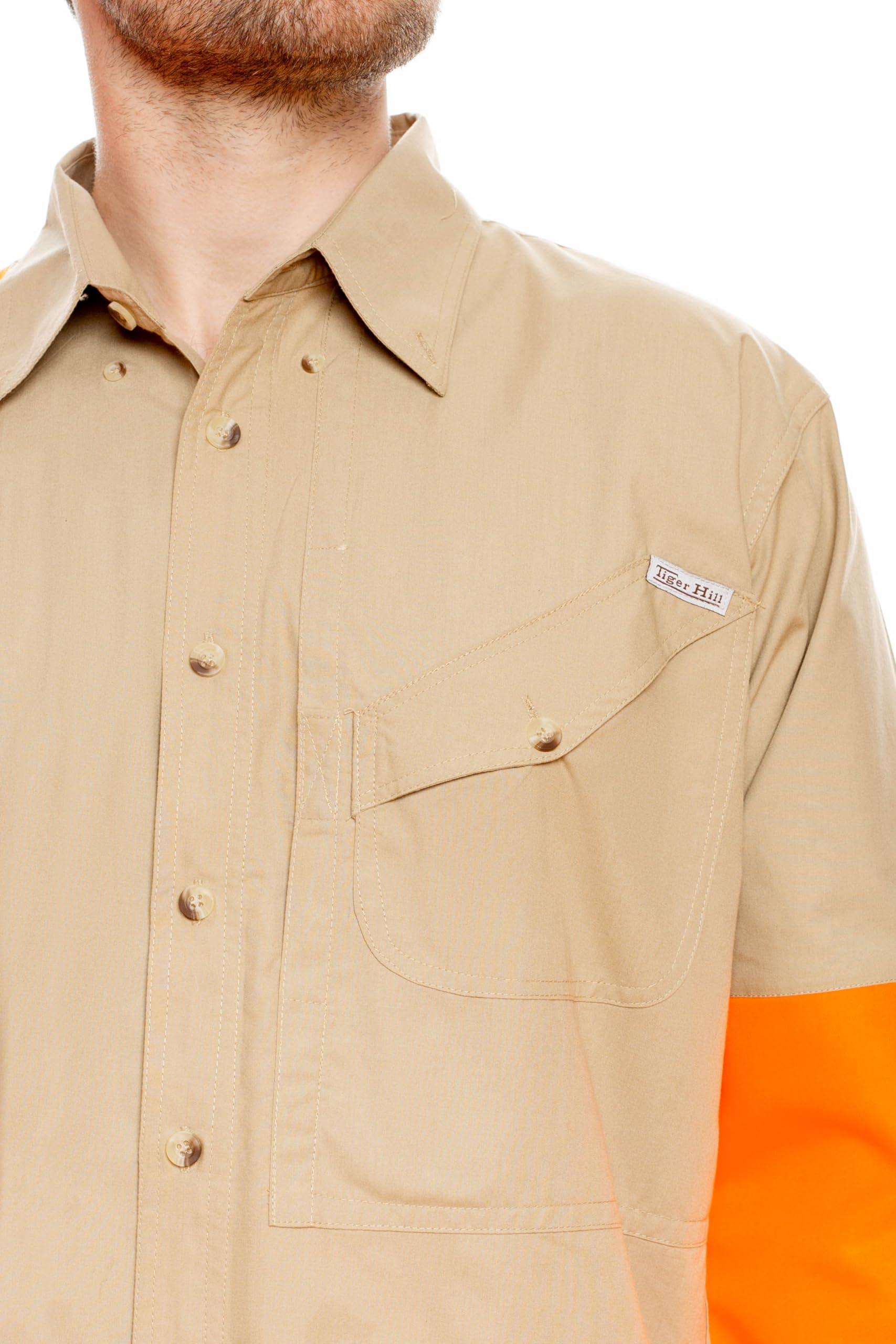 Tiger Hill Tiger Hill Men's Blaze Upland Tactical Hunting Shirt Long Sleeves (Large/Tall) Khaki