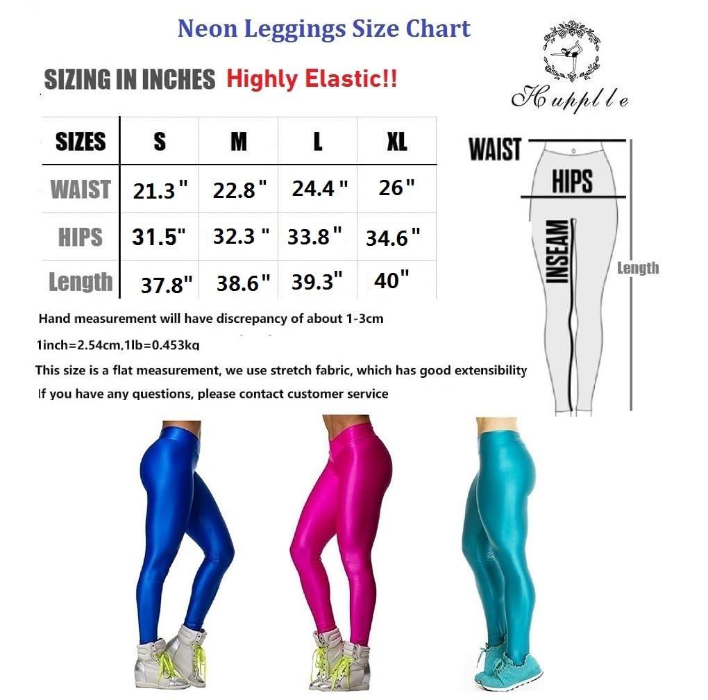 Hupplle Hupplle Fashion Neon Stretch Skinny Shiny Spandex Leggings Pants (Dark Green, Medium)