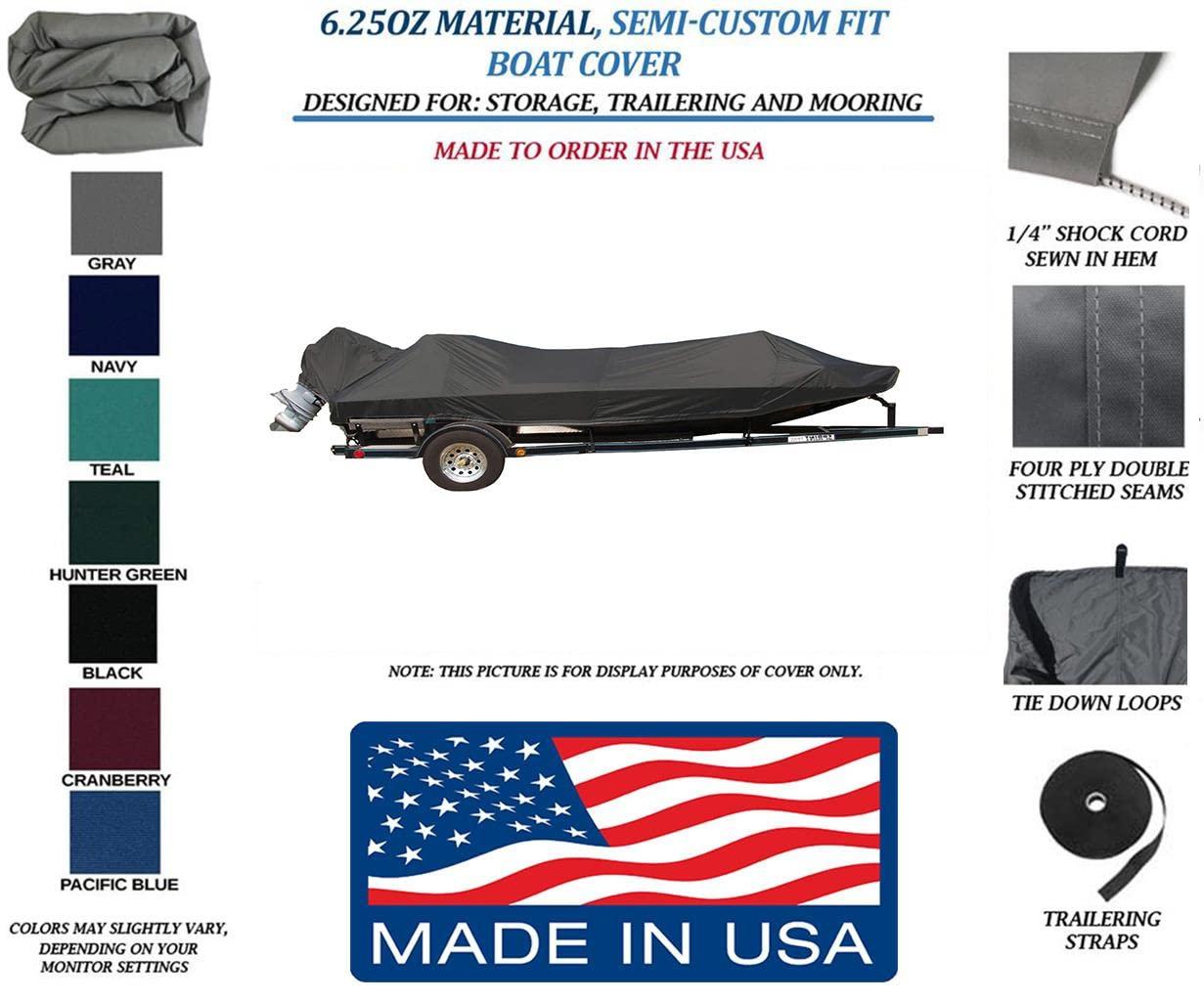 STOPBYUS 6.25oz Semi-Custom Boat Cover for a Triton Boats 17 PRO 2013-2014