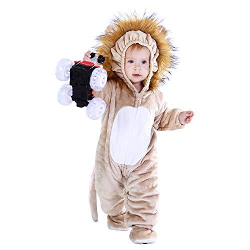 HSCTEK HSCTEK Baby Lion Costume, Infant Lion Costume for Baby Boys Girls, Baby Halloween Costume for Toddler Newborn 6-9Months