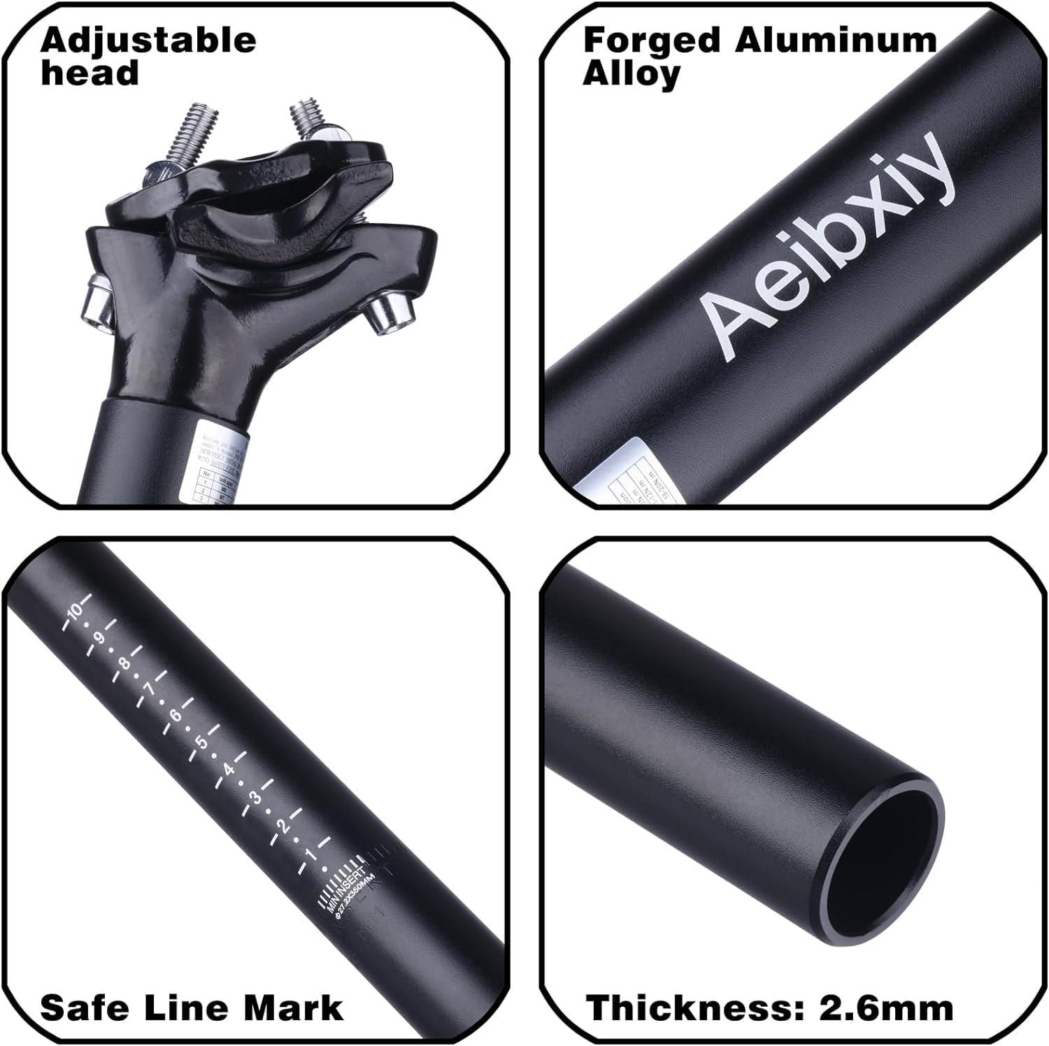 Aeibxiy Aeibxiy Bike SeatPost 27.2mm 30.9mm 31.6mm Aluminum Alloy 350mm Bicycle Seat Post for Mountain Road Bikes BMX