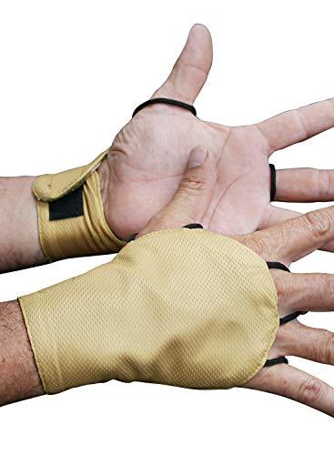 Bigfish Gear Bigfish UPF 50+ REVERSIBLE PALMLESS SUN GLOVES. Open palm for maximum grip and feel - Sand Camoscale (Small-Medium)