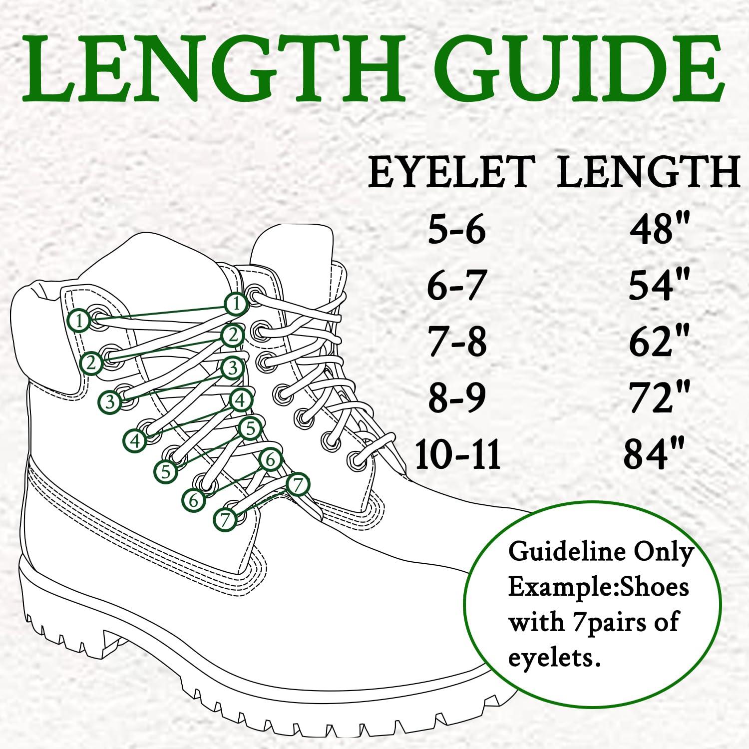 Endoto Endoto Shoelaces for Danner Boots Round Replacement Shoe Laces Work Hiking Hunting Shoes Strings(Color:Black&Brown,Size:54Inch)